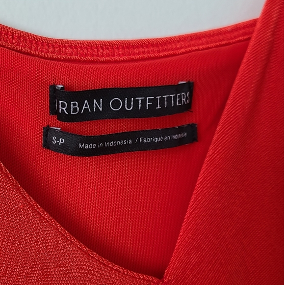 Urban Outfitters Twist-Front V-neck Bright Red Mini Dress - Picture 5 of 8